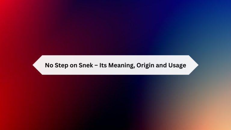 The Meaning of "No step on snek The phrase "No step on snek" is a playful take on the old "Don't Tread On Me" slogan. It used to stand for fighting against too much government control and standing up for personal freedom. Now, it's drawn like a simple snake, often looking like a child's drawing, and it speaks to young people online. It keeps its original message about freedom but wraps it in internet humor and style. Since 2016, this phrase has changed a bit. At first, right-wing groups used it to show their resistance against what they saw as too much liberal influence. But now, it's widespread across many internet circles. When people say "No step on snek," they might be seriously asking for their own space or just making fun of those who take their political beliefs too far, without understanding the history or deeper meaning behind their symbols. In simple terms, "No step on snek" has grown from a profound political statement to a broader internet meme that can be both serious and funny. It shows how old symbols can get new life and meaning in the digital age. Examples of "No step on snek The phrase "No step on snek" is a humorous internet meme based on a poorly drawn version of the Gadsden flag (the famous yellow flag with a coiled rattlesnake and the words "Don't Tread on Me"). The meme intentionally uses broken English and a crudely drawn snake to parody the original flag. Original Meme – A crudely drawn snake with the words "No step on snek" instead of "Don't Tread on Me." Military Humor – Soldiers and veterans sometimes use "No step on snek" as a playful way to refer to unit patches, morale gear, or as an inside joke about military warnings. Gaming Culture – In survival or military-themed video games like Metal Gear Solid or Escape from Tarkov, players use the phrase to joke about stealth tactics and avoiding enemies. Political & Social Satire – Some people use it to poke fun at political movements, libertarian ideals, or overly dramatic warnings. Merchandise & Memes – The phrase has appeared on T-shirts, bumper stickers, and even flag recreations. Other Ways to Say "No step on snek The phrase “No step on snek” is a playful take on warning signs. But why stop there? If you want to mix things up, here are some creative, fun, and quirky alternatives. Each one keeps the spirit alive while adding a fresh twist. Keep thy foot from the serpent’s path Refrain from reptile trampling Avoid squishing the slithery one Danger noodles deserve respect Do not disrupt the snake’s journey Serpent zone—tread with caution Let the legless lizard live Sneks deserve safe passage No stomping the scaled friend Mind the moving rope Reptile rights: No stepping allowed Sssstay off the snake No boots on the boop noodle The wiggly danger must remain uncrushed Respect the hiss highway Don’t crush the coil crew The slinkster must remain unsquished Snek crossing—yield or else The noodle demands freedom Step elsewhere, not on the slither king Origins of "No step on snek "No step on snek" refers to the American Revolution's "Don't Tread on Me" slogan. This was first seen on the Gadsden flag, which featured a rattlesnake ready to strike, designed by Christopher Gadsden in 1775. The flag was a clear message: stand firm against tyranny. As years passed, this symbol of resistance became a part of American culture, taking on new forms and meanings. Around 2015, during political unrest, the phrase re-emerged as "No step on snek." This latest version keeps the spirit of the original but adds a touch of humor. The snake is now drawn simply, almost like a cartoon, making fun of the original design. This modern twist isn't just a political statement; it's also a meme that mixes irony with a bit of nostalgia. It connects with many people by using humor to highlight the importance of freedom and individual rights. It's a fresh way to carry the old message into today's digital world. Conclusion "No Step on Snek" is a modern take on the old "Don't Tread On Me" slogan. It's all about standing up for yourself and asking for freedom. It started as a joke online but has spread everywhere, showing it's more than just a meme. This phrase mixes fun and serious talk about not letting others push you around. People connect with its message about staying strong and free.