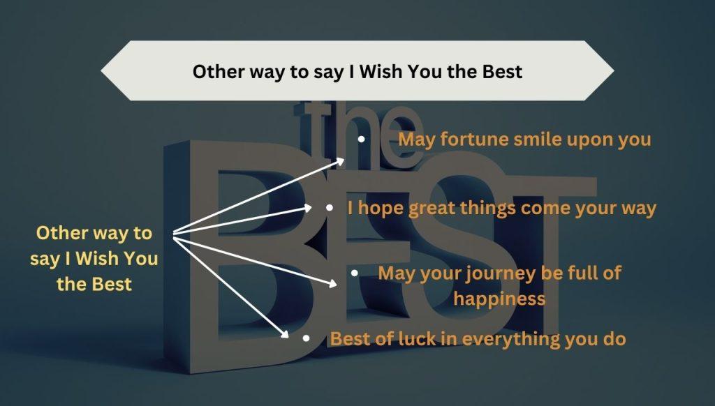 Other way to say I Wish You the Best